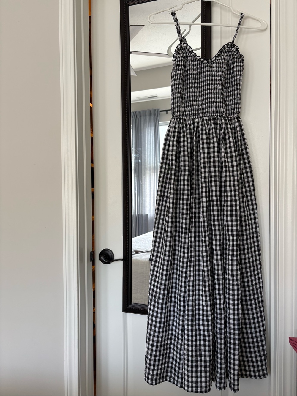 Women’s Black & White Gingham Maxi Dress (Similar to Neuflora Scout dress)